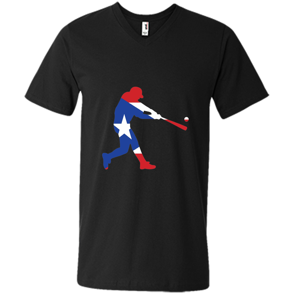 Puerto Rico Baseball T Shirt PR Batter Classic Flag T-Shirt