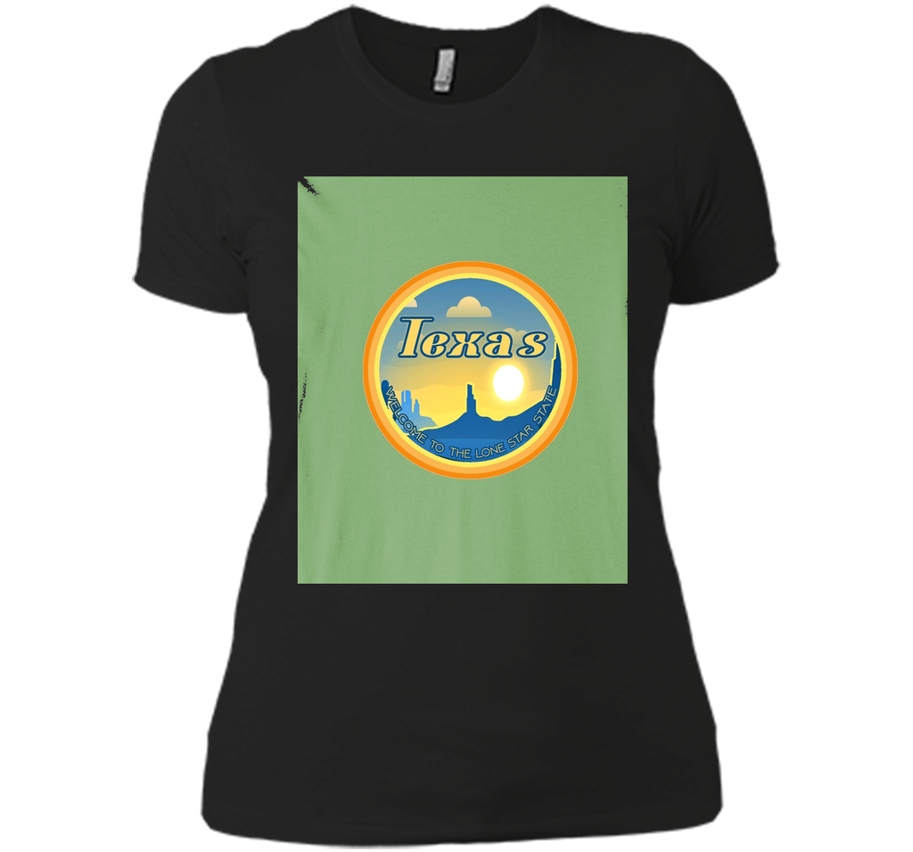 Texas Western Sunset Sunrise Retro Vintage Plateau T-Shirt