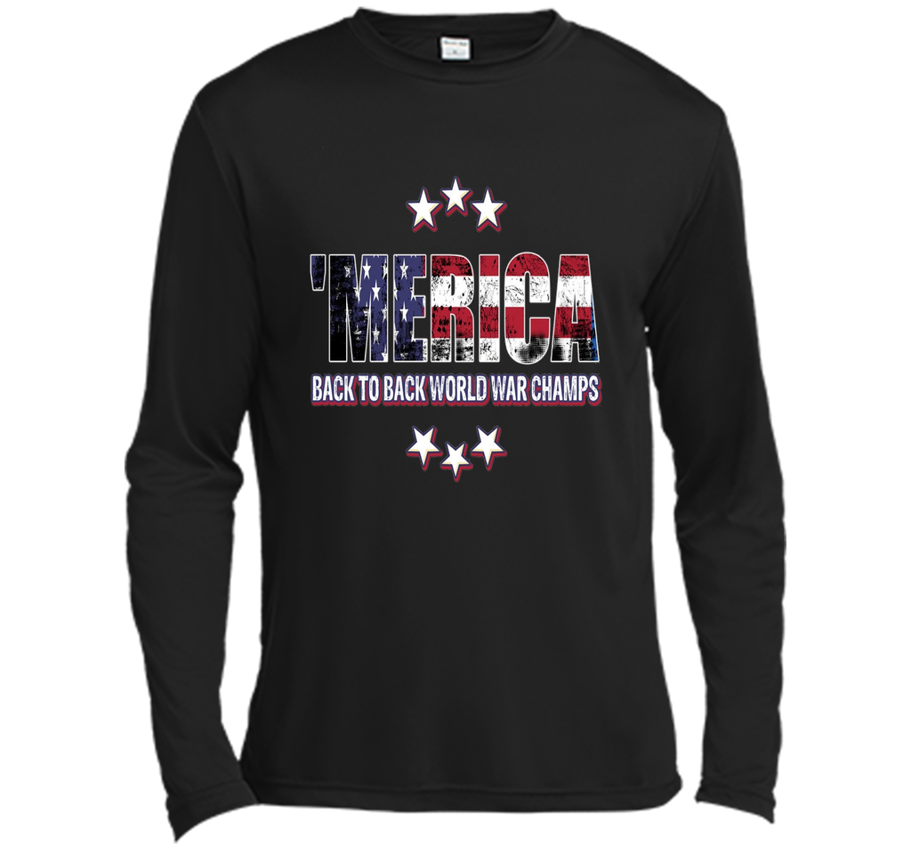 Merica Back to Back World Champs T-Shirt Fourth of July Tee