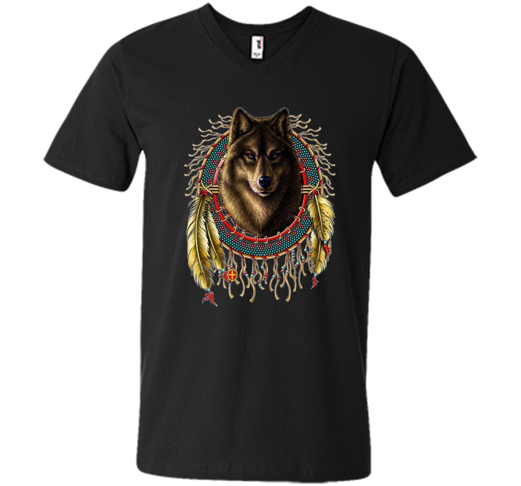 Native American T shirt - Wolf Dream Catchers