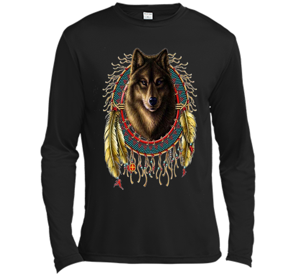 Native American T shirt - Wolf Dream Catchers