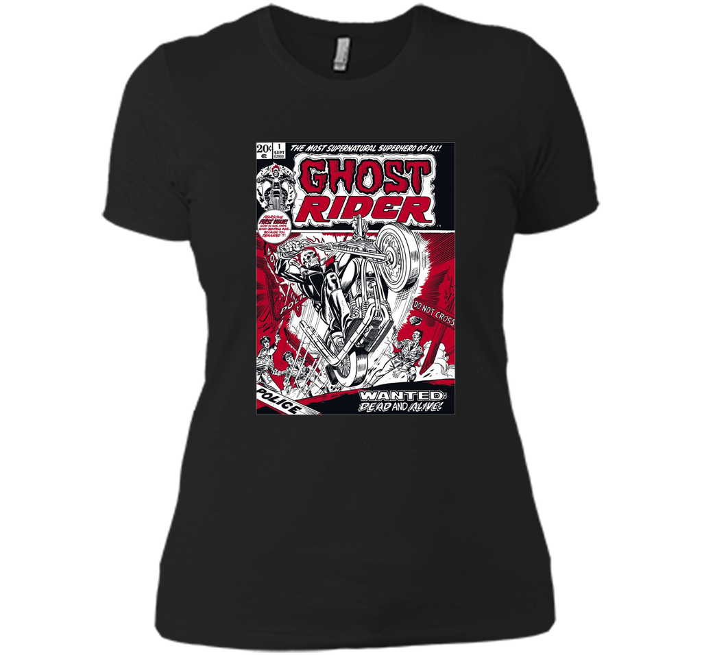 Marvel Ghost Rider Comic Book Cover Print Graphic HORROR T-Shirt shirt