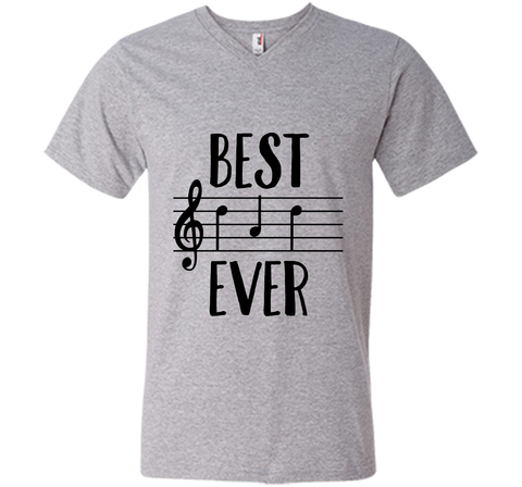 Mens Best Dad Ever T-Shirt Funny Music Note Father's Gift