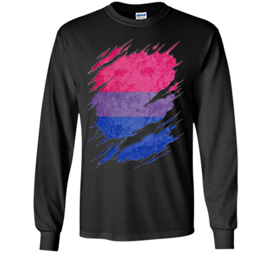 Bisexual Pride Flag Ripped T-Shirt