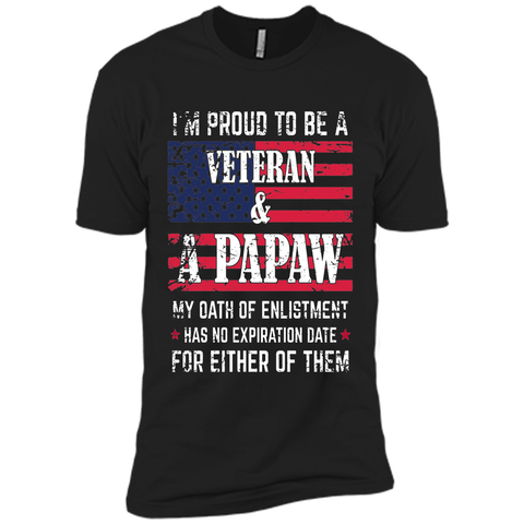 Men's I'm Proud To Be A Veteran And A Papaw T-shirt