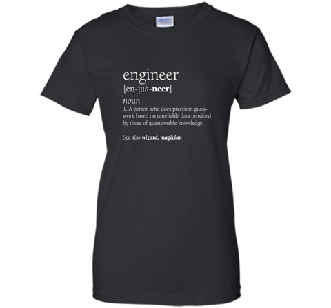Engineer Definition T Shirt, Funny Engineering Gift