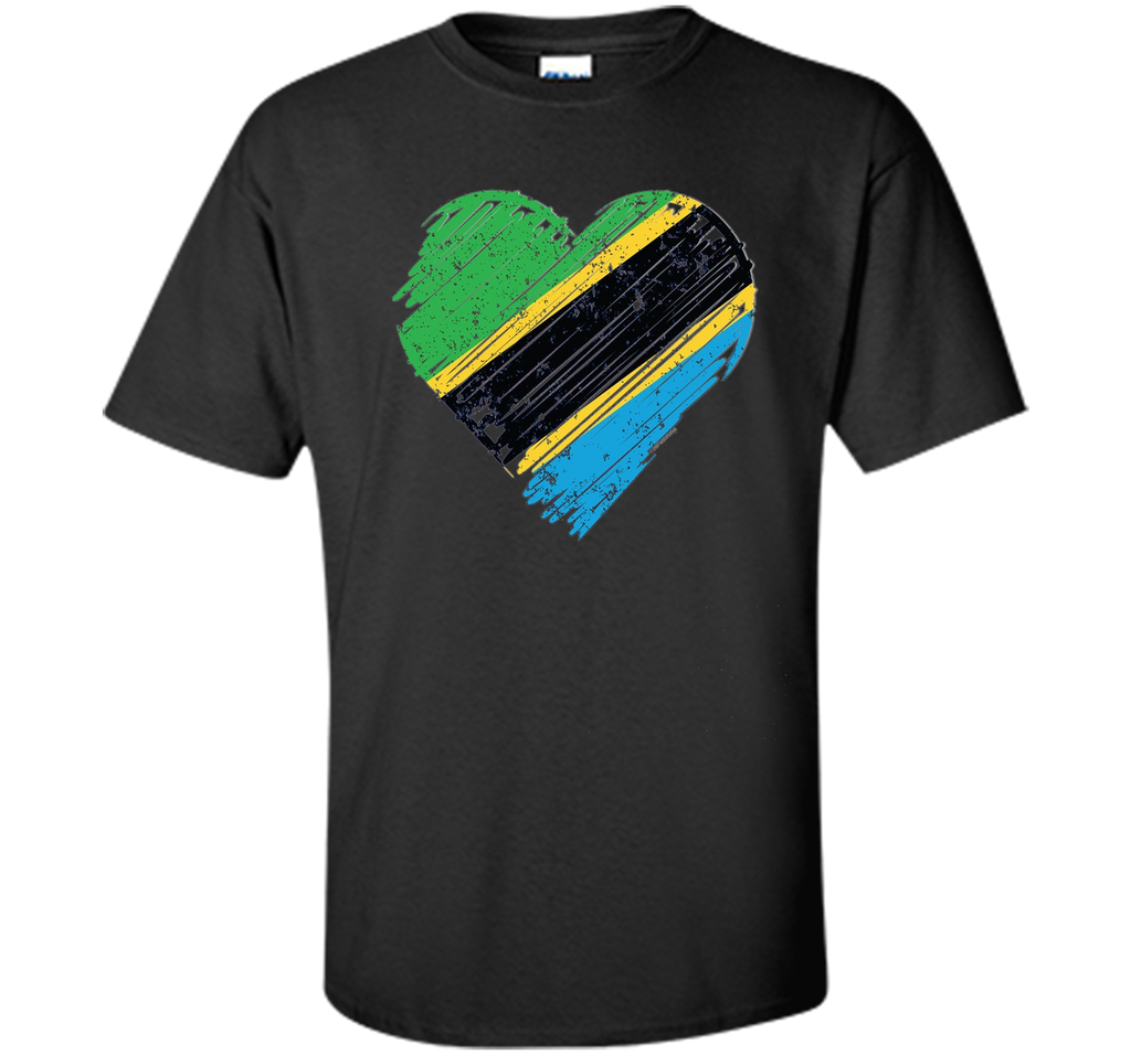 Tanzania Flag Shirt Heart Flag Of Tanzania T Shirt