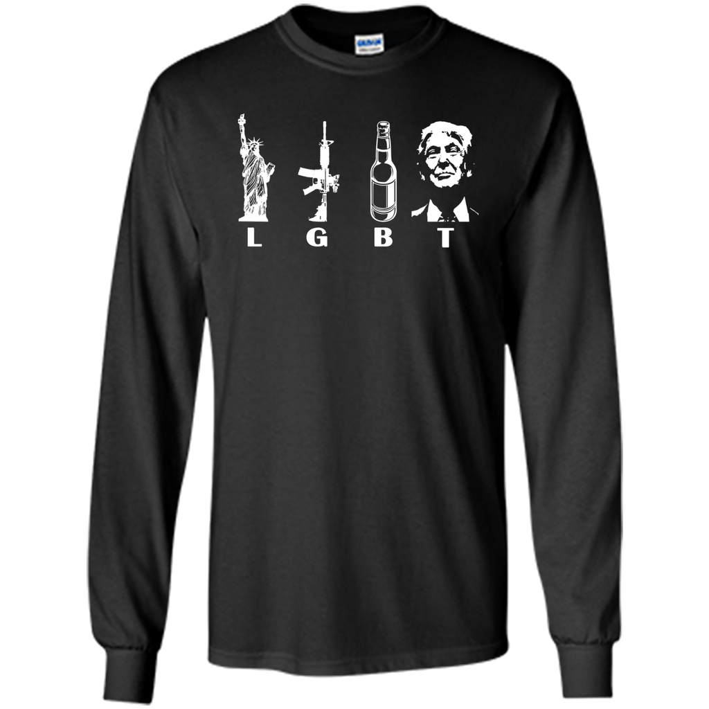 Liberty Guns Beer Trump Support shirt Parode Funny LGBT