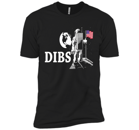 July 4th Dibs USA Flag On Moon Astronaut Space T-Shirt