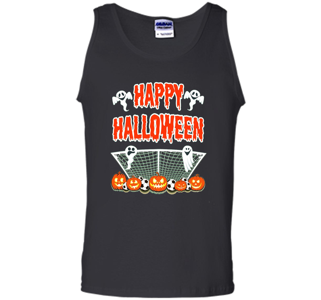 Soccer Halloween Pumpkin Ghost Tank Top