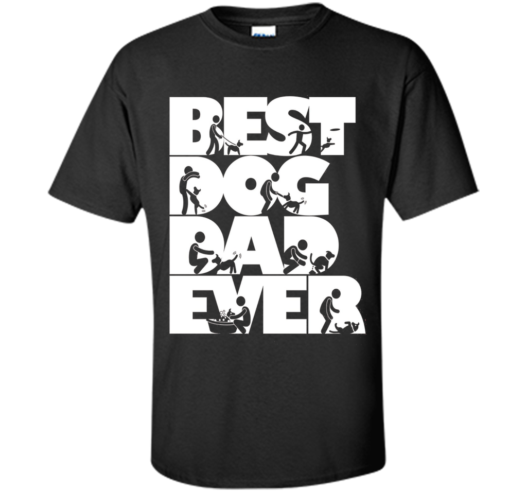 Men's Men's Funny Best Dog Dad Ever T-shirt Dog Lovers