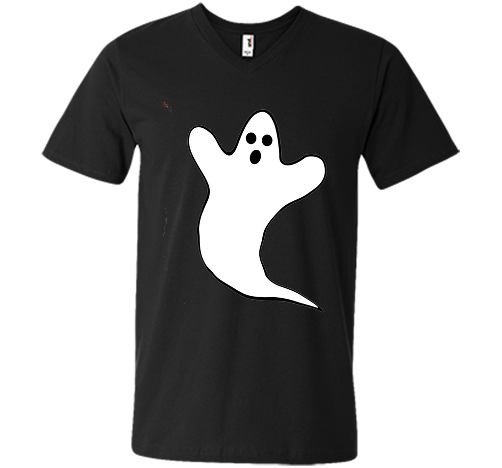 Spooky Ghost Halloween T-Shirt Mens Printed V-Neck T