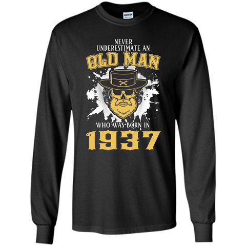 Men's 80th Birthday Gifts Old Man Who Was Born In 1937 T-Shirt