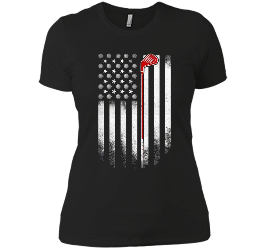 Golf American Flag T Shirt