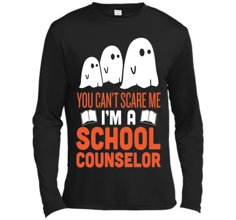 School Counselor - Halloween Ghost T-Shirt Long Sleeve Moisture Absorbing Shirt