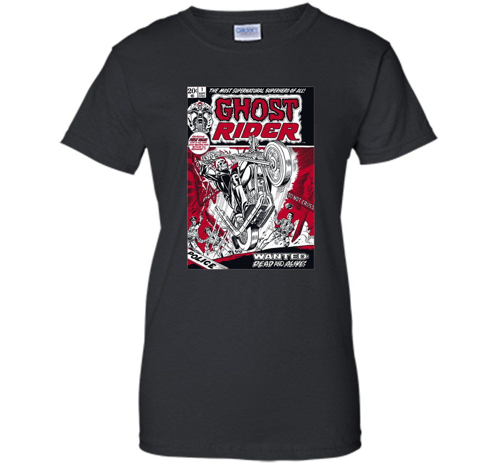 Marvel Ghost Rider Comic Book Cover Print Graphic HORROR T-Shirt shirt
