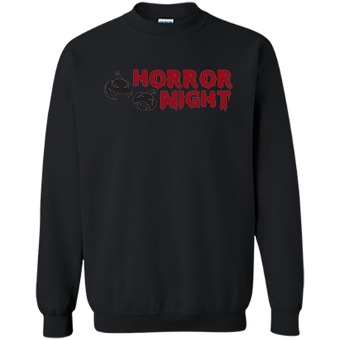 horror night halloween Printed Crewneck Pullover Sweatshirt 8 oz
