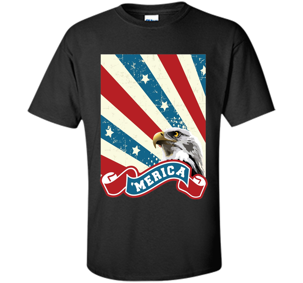 USA America Bald Eagle Shirt - Fourth of July 'Merica Tee