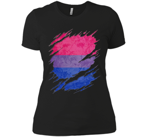 Bisexual Pride Flag Ripped T-Shirt