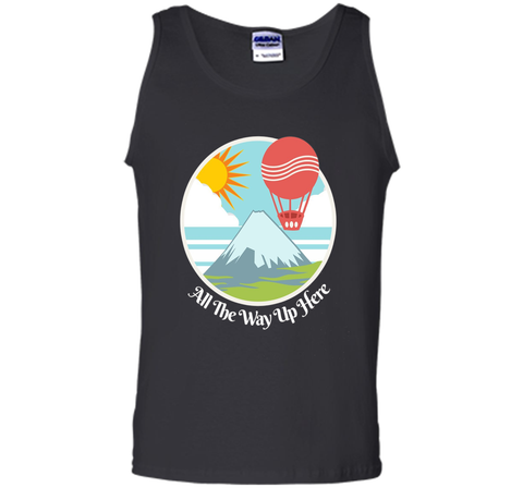 All The Way Up Here Hot Air Balloon Graphic Tee Shirt