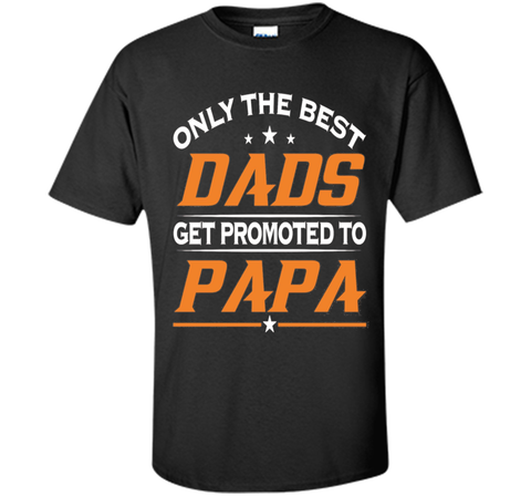 Men's Only Best Dads Get Promoted To Papa Tshirt Father's Day Gift