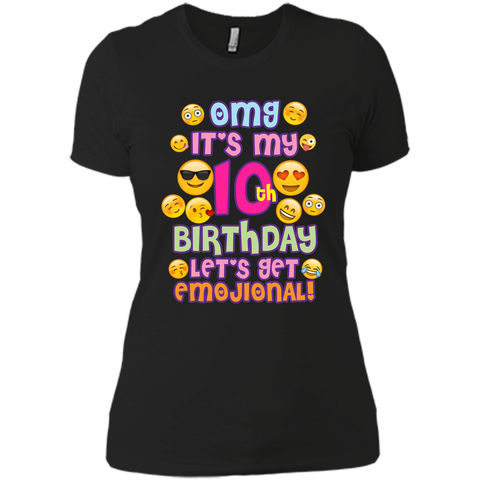 Emoji Shirt For Girls Birthday 10 Ten Year Old Emoji Fun