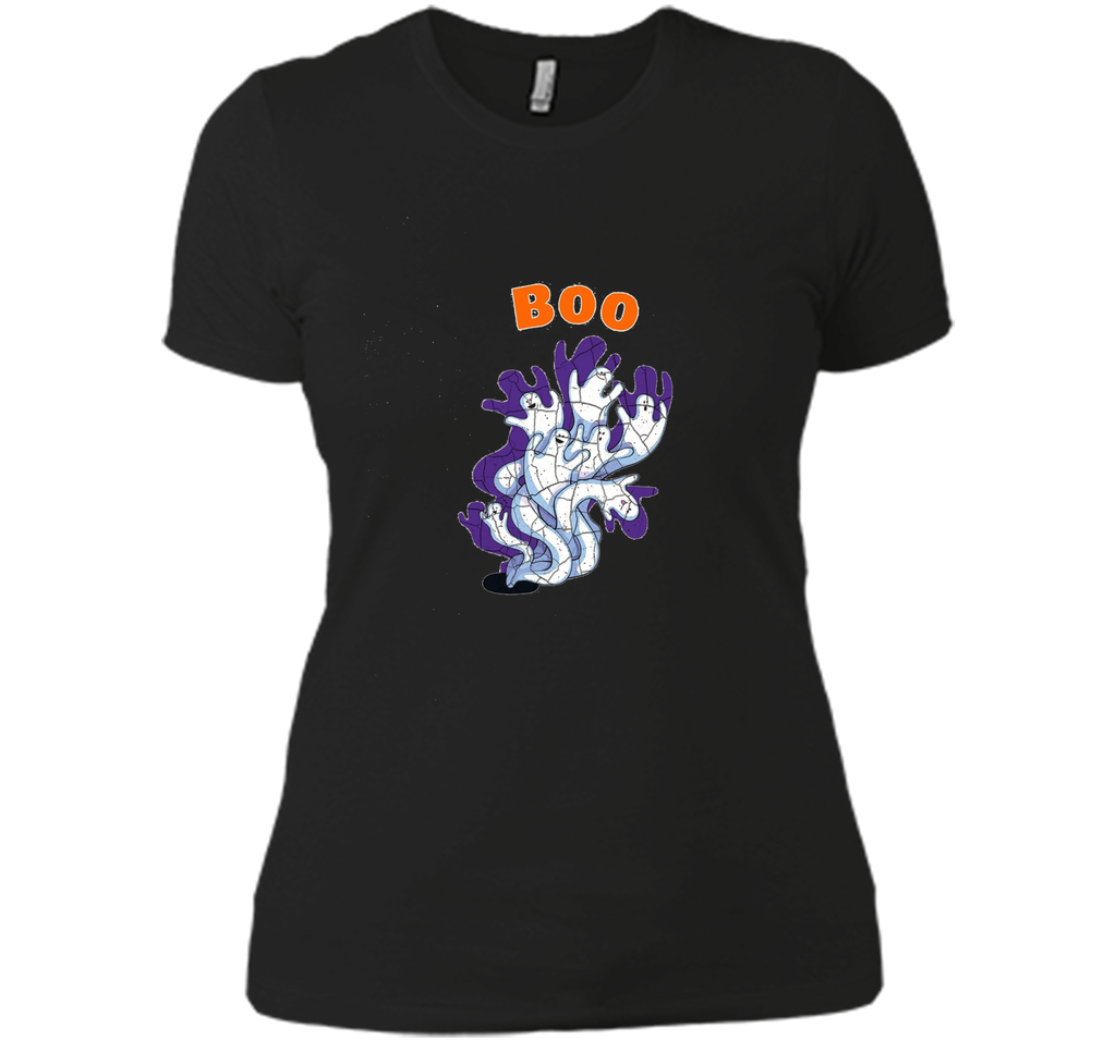 Boo Ghosts Halloween T shirt Next Level Ladies Boyfriend Tee