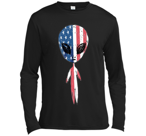 Alien With American Flag T-shirts For 4th Of July