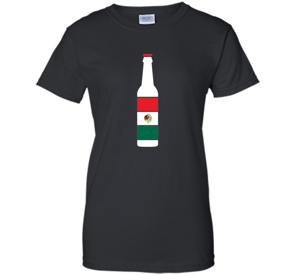Mexico Flag Beer Bottle Soccer Apparel TriColor Gift T-Shirt