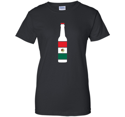 Mexico Flag Beer Bottle Soccer Apparel TriColor Gift T-Shirt