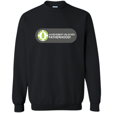 Achievement Unlocked Fatherhood Funny New Dad Gamer T-Shirt