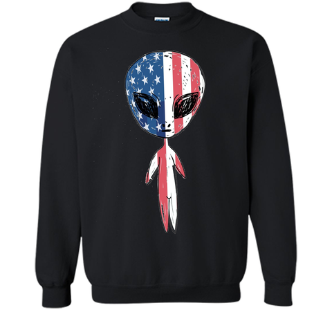 Alien With American Flag T-shirts For 4th Of July