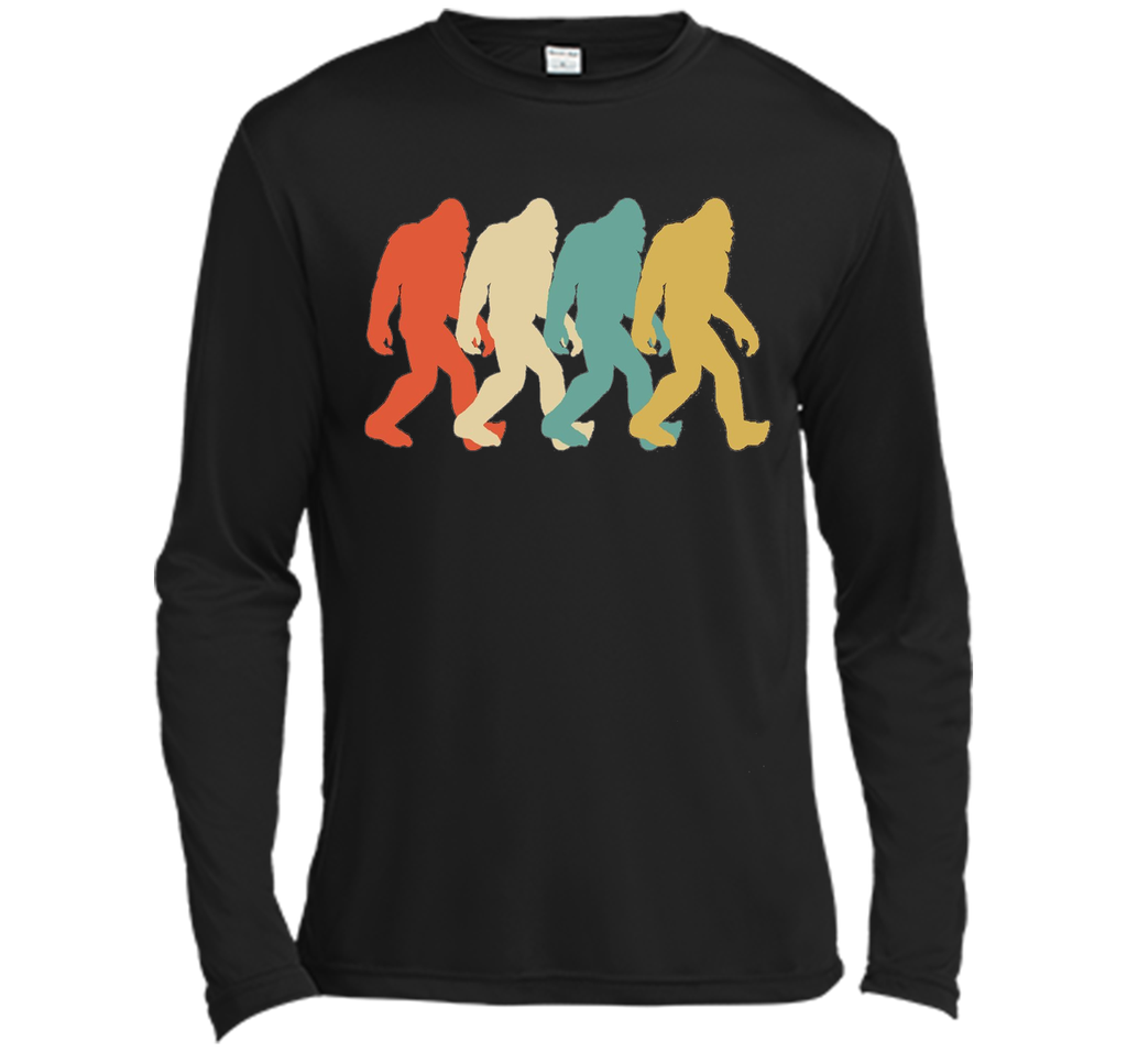 Bigfoot Silhouette Retro Pop Art Sasquatch Graphic T-Shirt