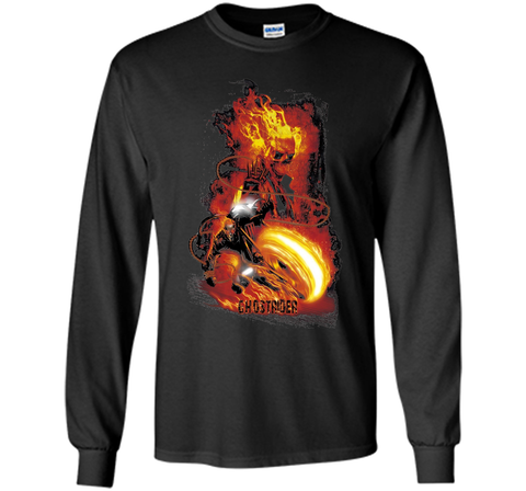 Marvel Ghost Rider Fire Fury Graphic T-Shirt Adult HORROR  t-shirt