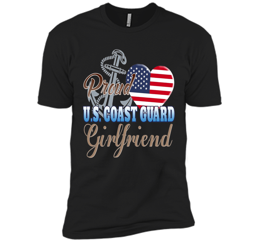 Proud U.S. Coast Guard Girlfriend Patriotic Heart T Shirt t-shirt