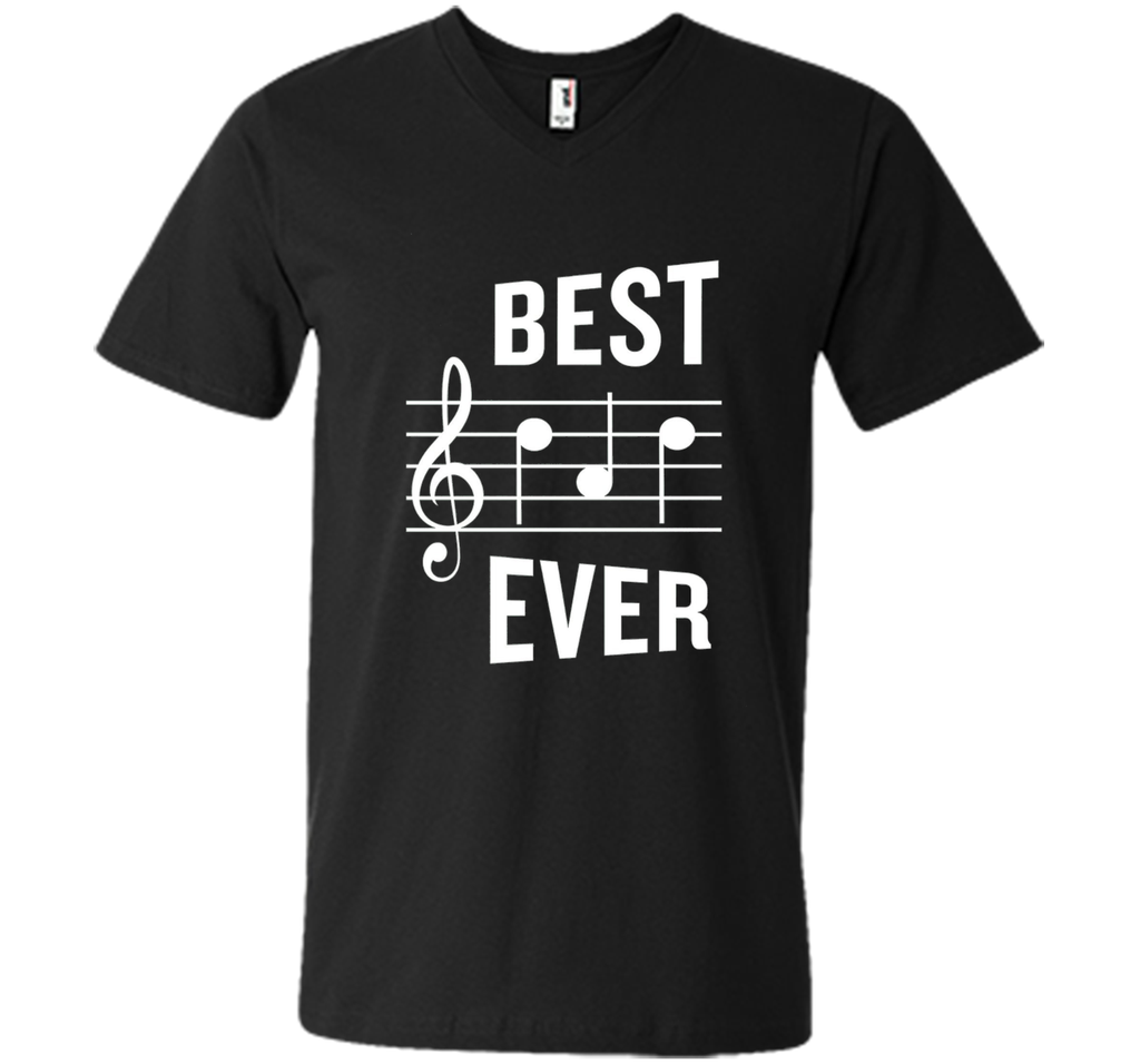 Best Dad Ever T-Shirt Funny Music Note Father's Gift