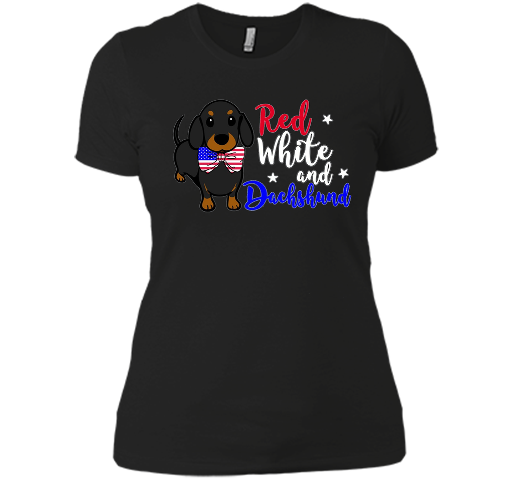 Red White and Dachshund Patriotic Dachshund lover T-Shirt