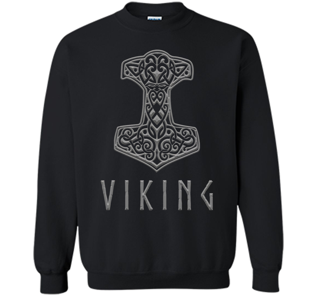 Thor's Hammer Mjolnir and Viking Silver T-Shirt