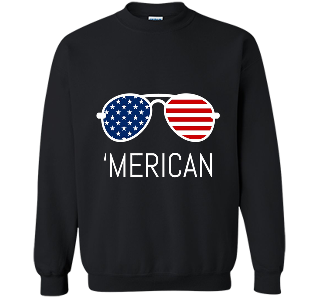 MERICAN Flag Sunglasses Tshirt For 4TH Of July