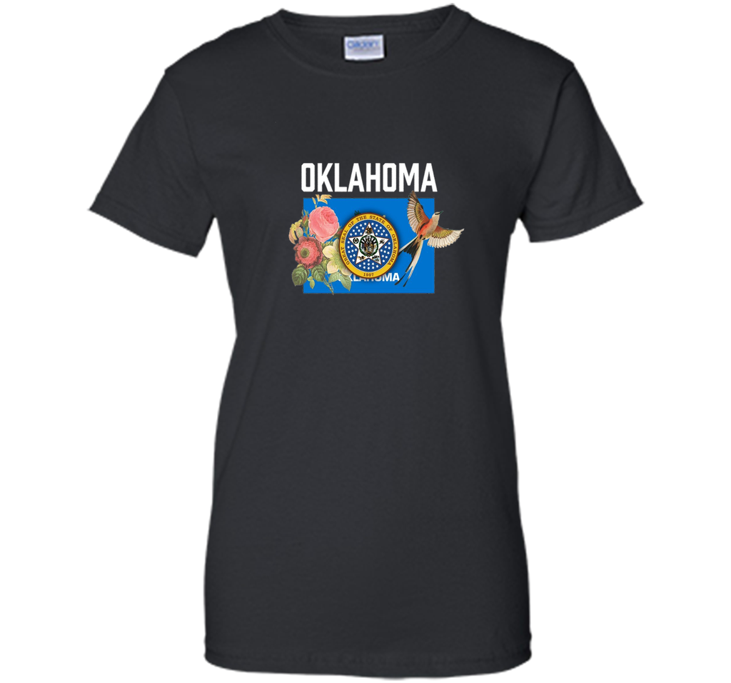 Oklahoma US State Flag Tee With State Bird & Flower T-Shirt
