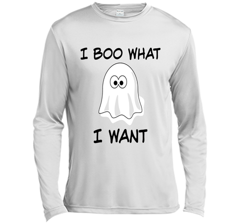 Funny Halloween T Shirt, I BOO What I want Long Sleeve Moisture Absorbing Shirt