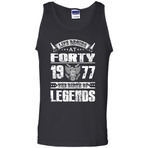 Life begins at 40, 1977 the birth of legends- 1977 T Shirt t-shirt