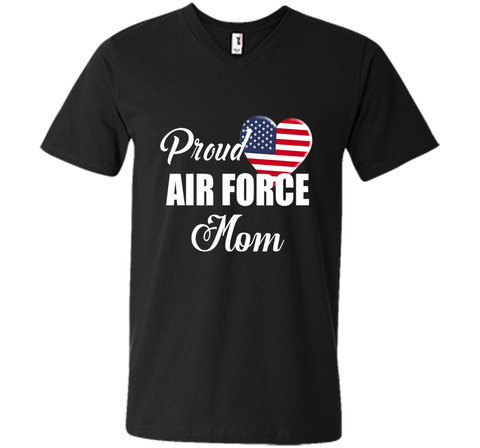 Proud U.S Air Force Mom T-shirts - Patriotic Heart T-Shirt