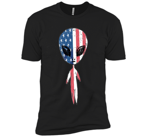 Alien With American Flag T-shirts For 4th Of July