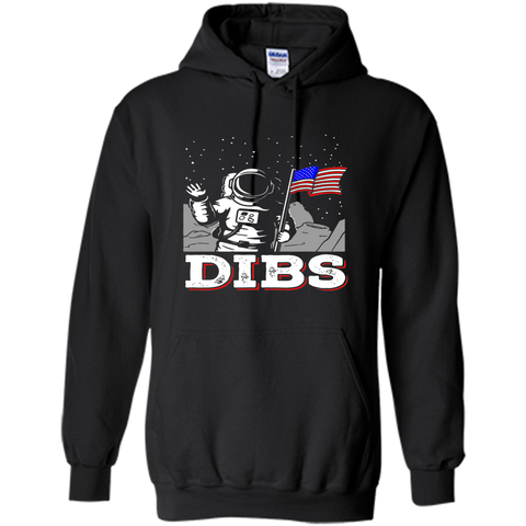 July 4 DIBS Flag On Moon Astronaut Space T-Shirt