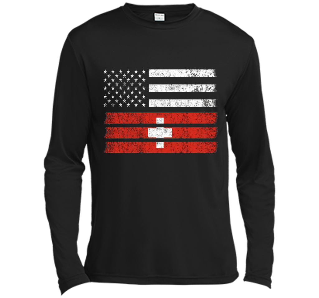 Swiss American Flag - USA Switzerland Shirt