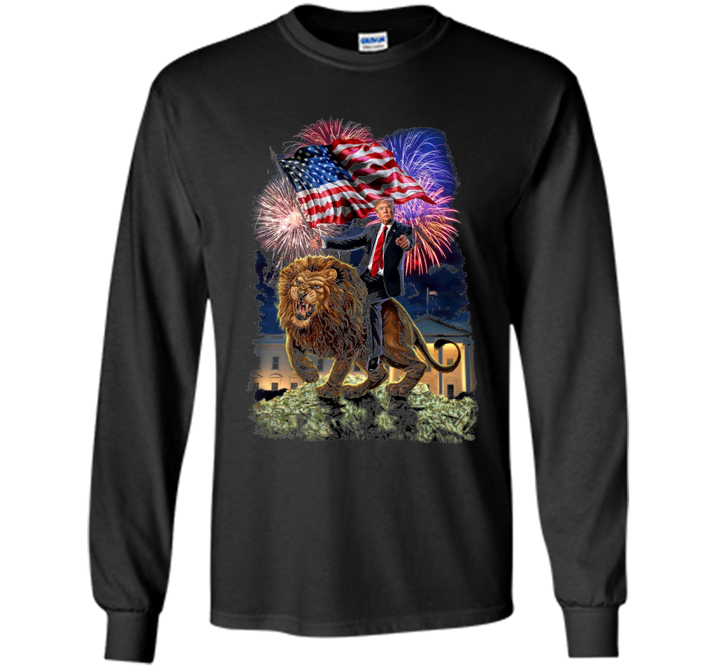 T-Shirt - Republican President Donald Trump Riding War Lion