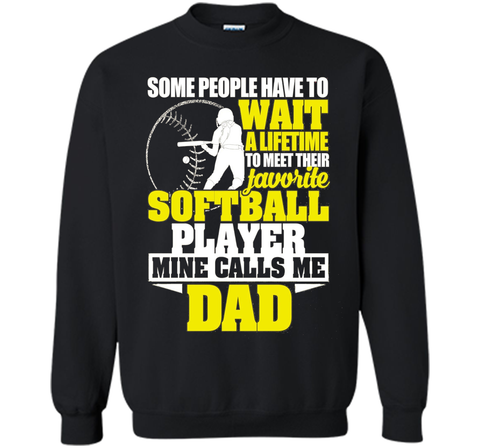 Softball Player Mine Calls Me Dad Shirt Fathers Day Gifts