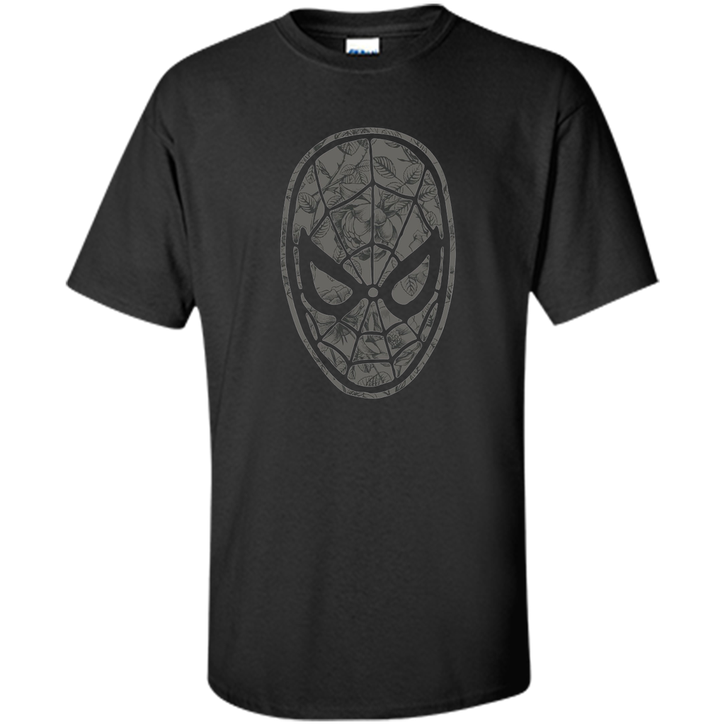 Spider-Man Grayscale Floral Print Graphic T-Shirt