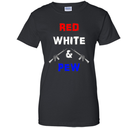 Red White & Pew AR15 Black Rifle America 4th of July Gun